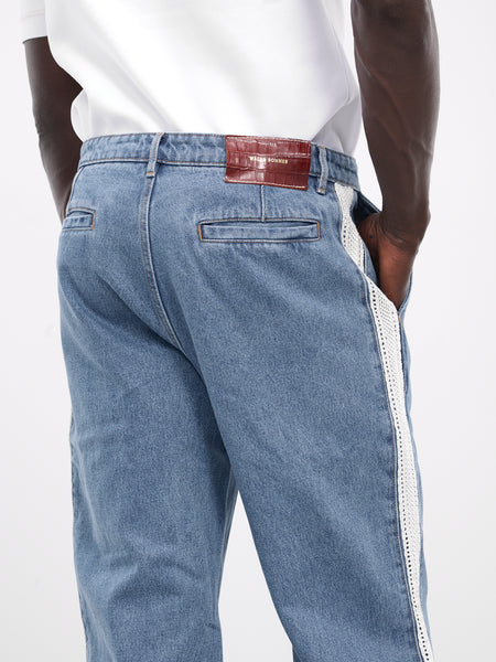 Wales Bonner Pleat-front MALINKE Trousers with Side Stripes