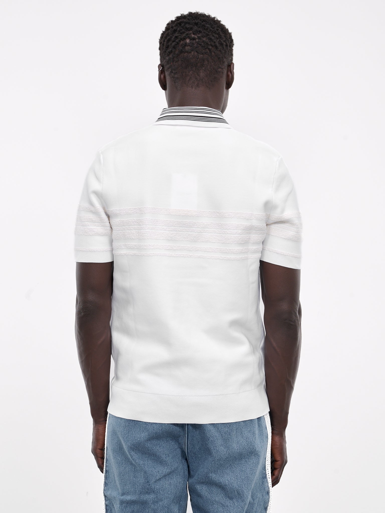 Dawn Knit Polo Shirt (MS24KN11-PL01-000-WHITE-IVORY)