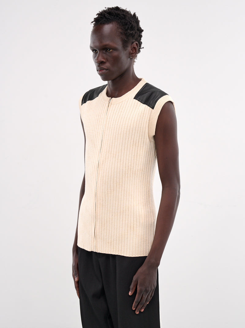 Linton Vest (MS25KN30-KN02-100-IVORY)