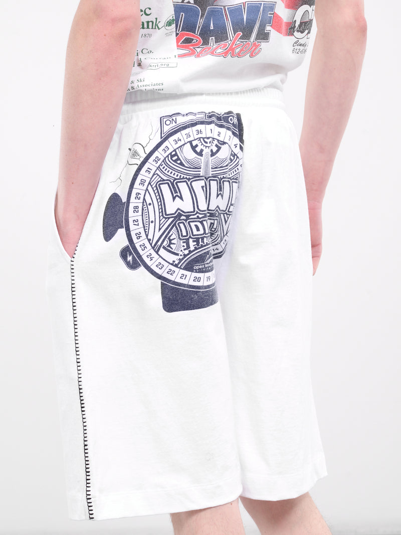 Regenerated Graphic Tee Bermudas (MSH007-UJER0003-WHITE)