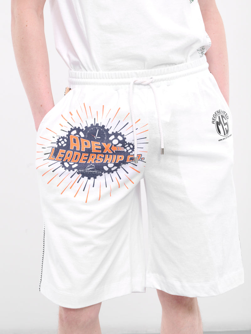 Regenerated Graphic Tee Bermudas (MSH007-UJER0003-WHITE)