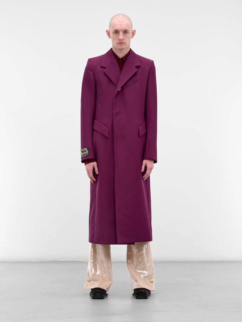 Fuchsia Tailored Long Coat (MT-002-D-FUSCHIA)