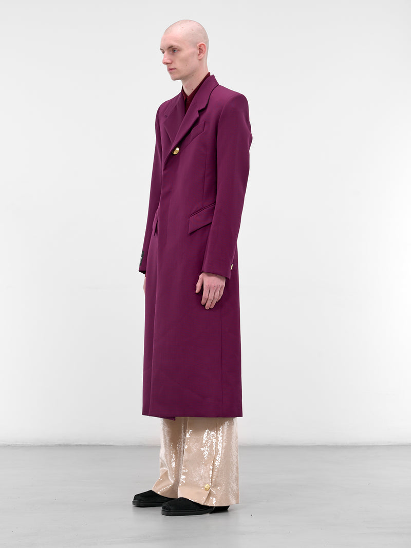 Fuchsia Tailored Long Coat (MT-002-D-FUSCHIA)