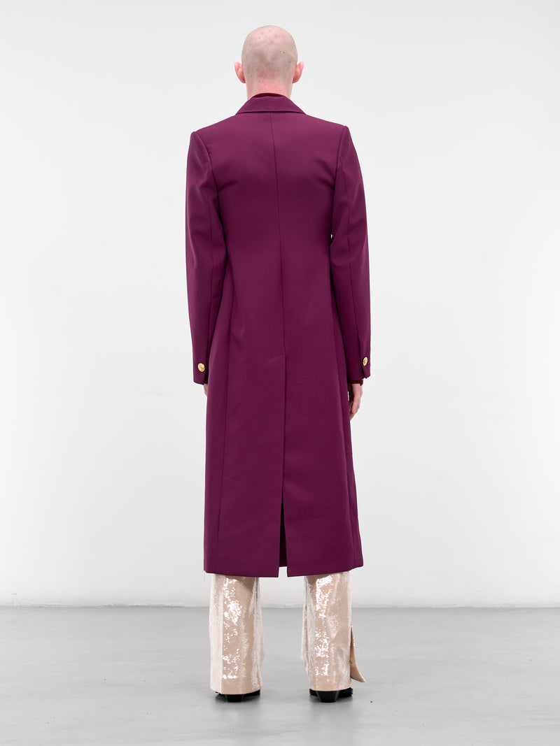 Fuchsia Tailored Long Coat (MT-002-D-FUSCHIA)