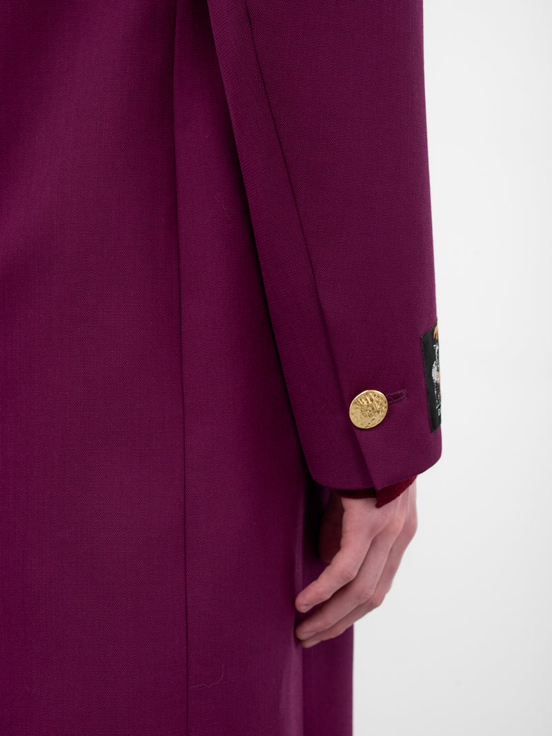 Fuchsia Tailored Long Coat (MT-002-D-FUSCHIA)