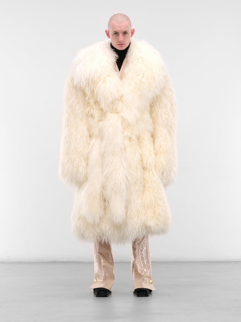 White Oversized Goat Hair Coat (MT-004-A-MOHAIR-FUR)