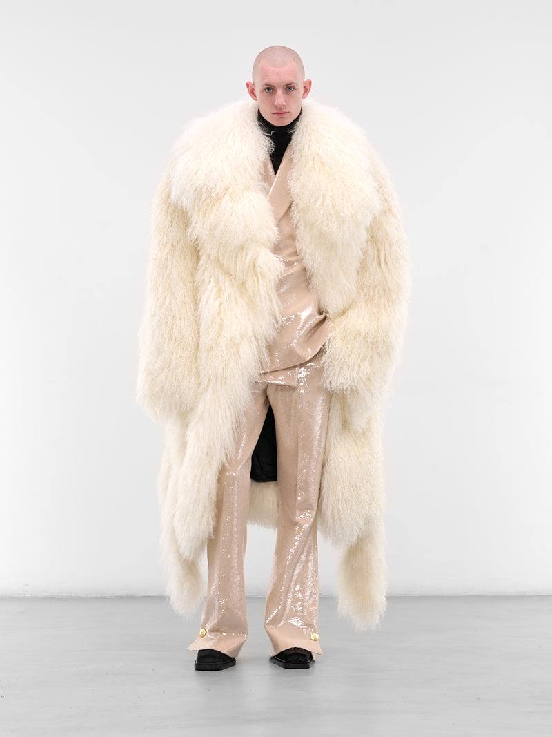 White Oversized Goat Hair Coat (MT-004-A-MOHAIR-FUR)