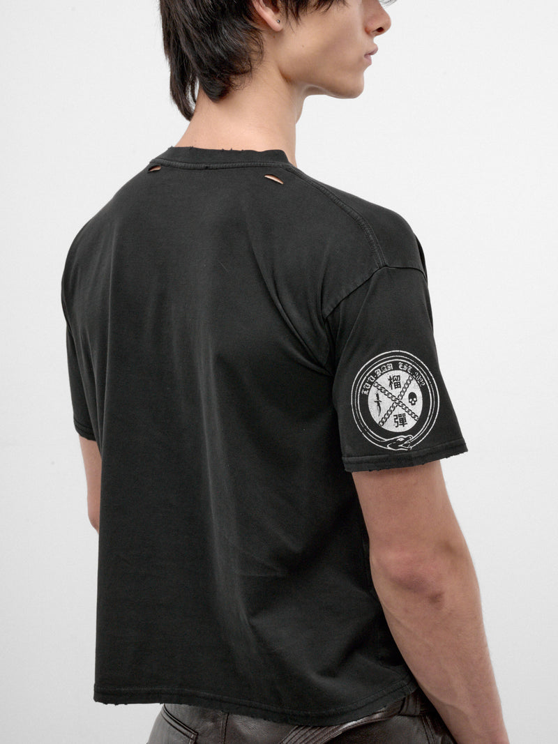 Black Faded Graphic Tee (MT095J-LCJ-911-FADED-BLACK)