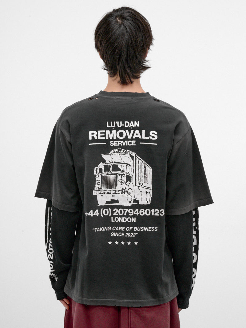 Black Cotton Layered Graphic Tee (MT103J-HCJ-920-ART220-3-BLACK)