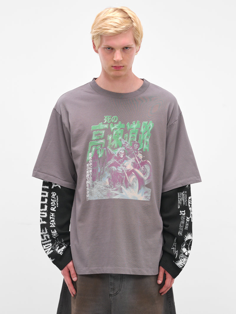 Ghost Rider Layered Double Tee (MT103J-HCJ-GHOST-RIDER-LT-SMOK)