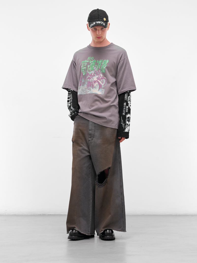 Ghost Rider Layered Double Tee (MT103J-HCJ-GHOST-RIDER-LT-SMOK)