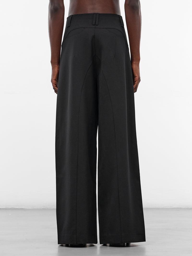 Kevin Black Wool Slit Trousers (N3-AW25-N3-PT-01-EB-EUPHORIC-B)