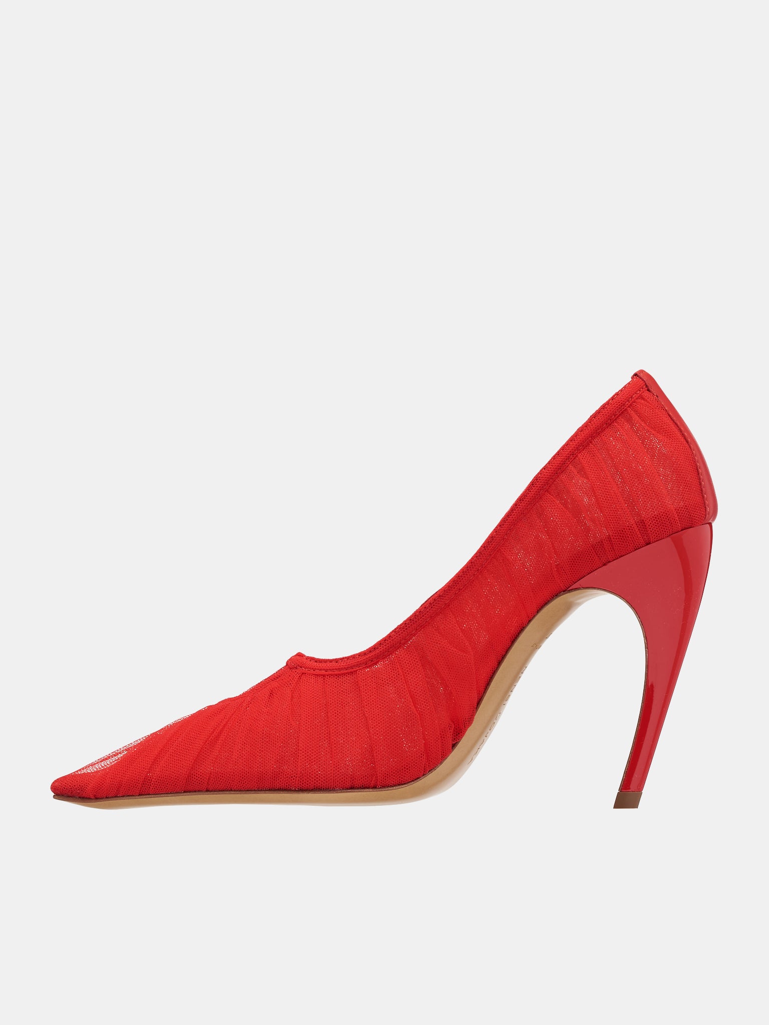 Tulle Stiletto Pumps (ND41010A-18001-RED)