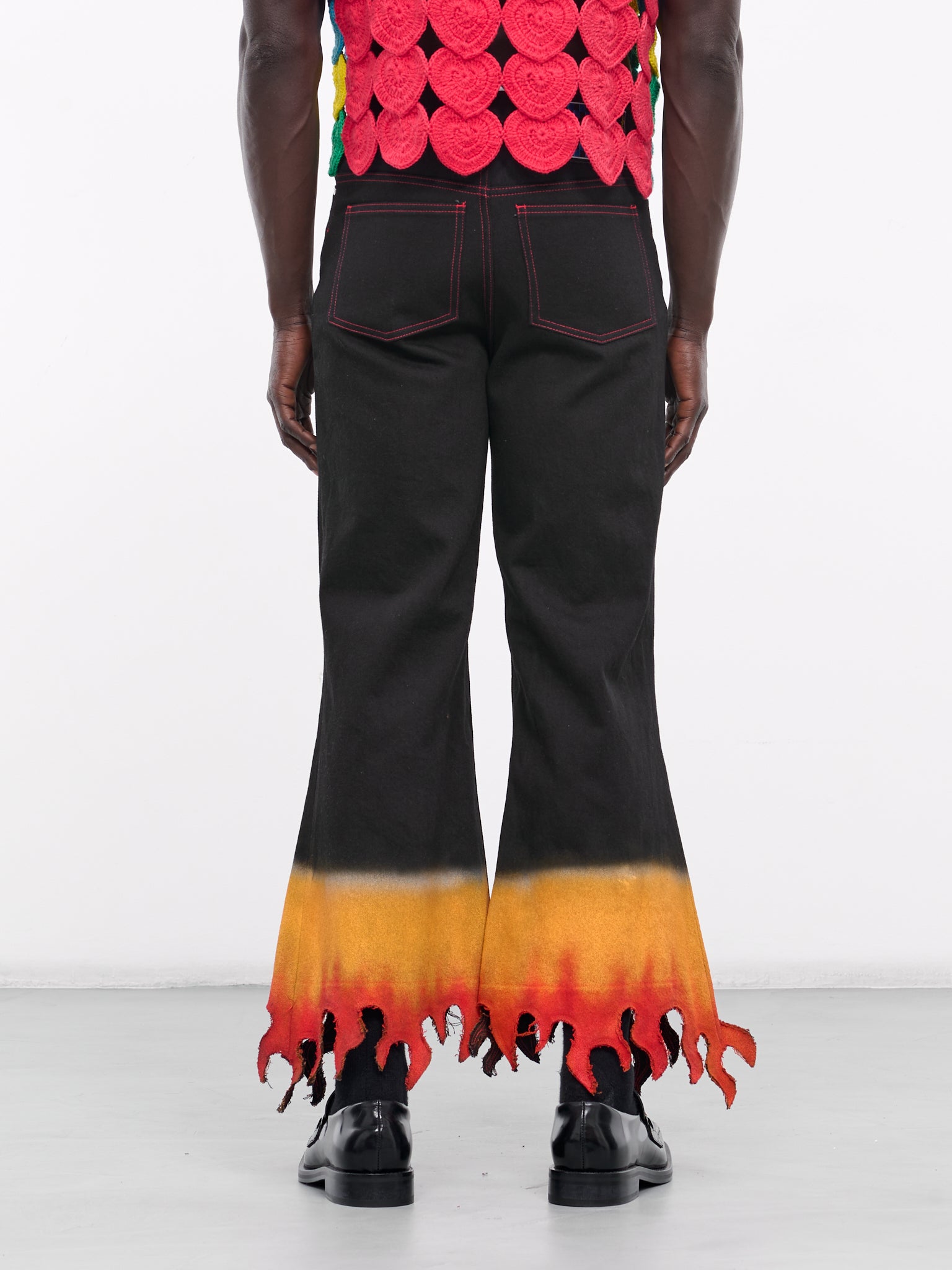 Flame Denim Pants (NL-PT-4213-BLACK)