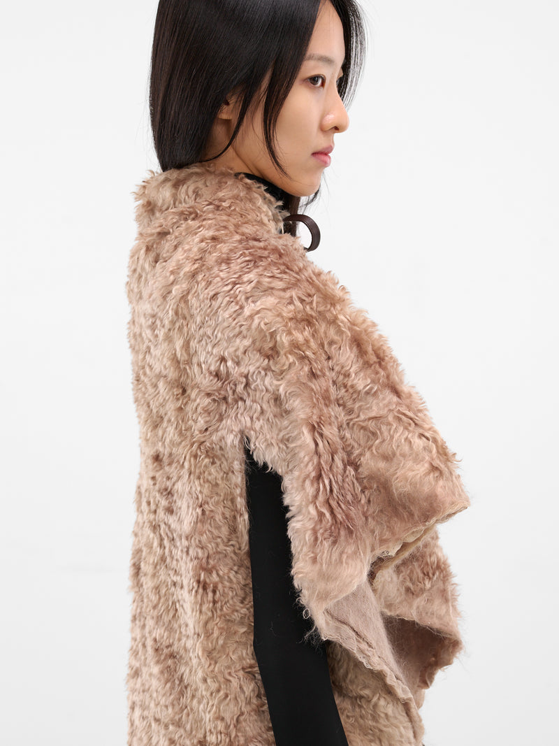 Brown Mohair-Silk Stuoia Cape (NP08-A003-SHSK-BROWN)
