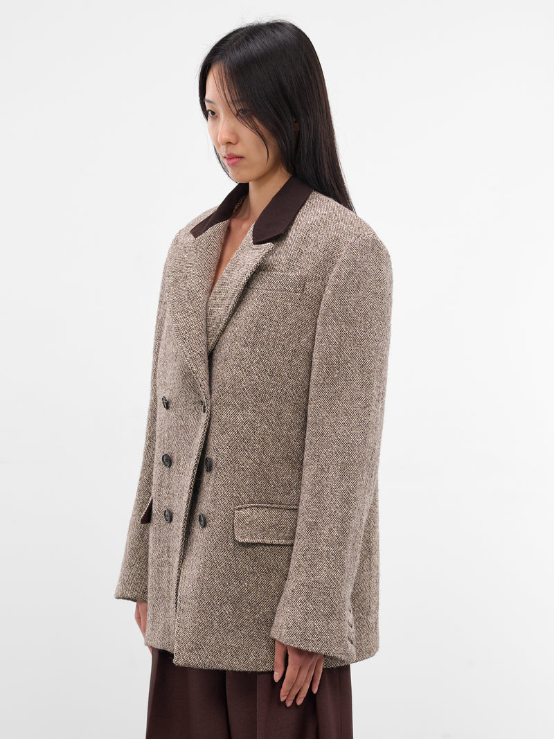 Brown Barleycorn Tweed Caccia Jacket (NP08-J009-BCTW-BROWN-MELANGE)