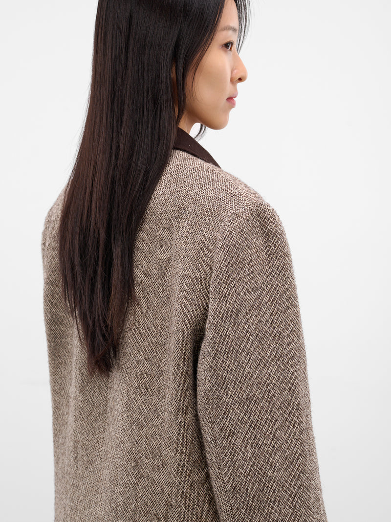 Brown Barleycorn Tweed Caccia Jacket (NP08-J009-BCTW-BROWN-MELANGE)