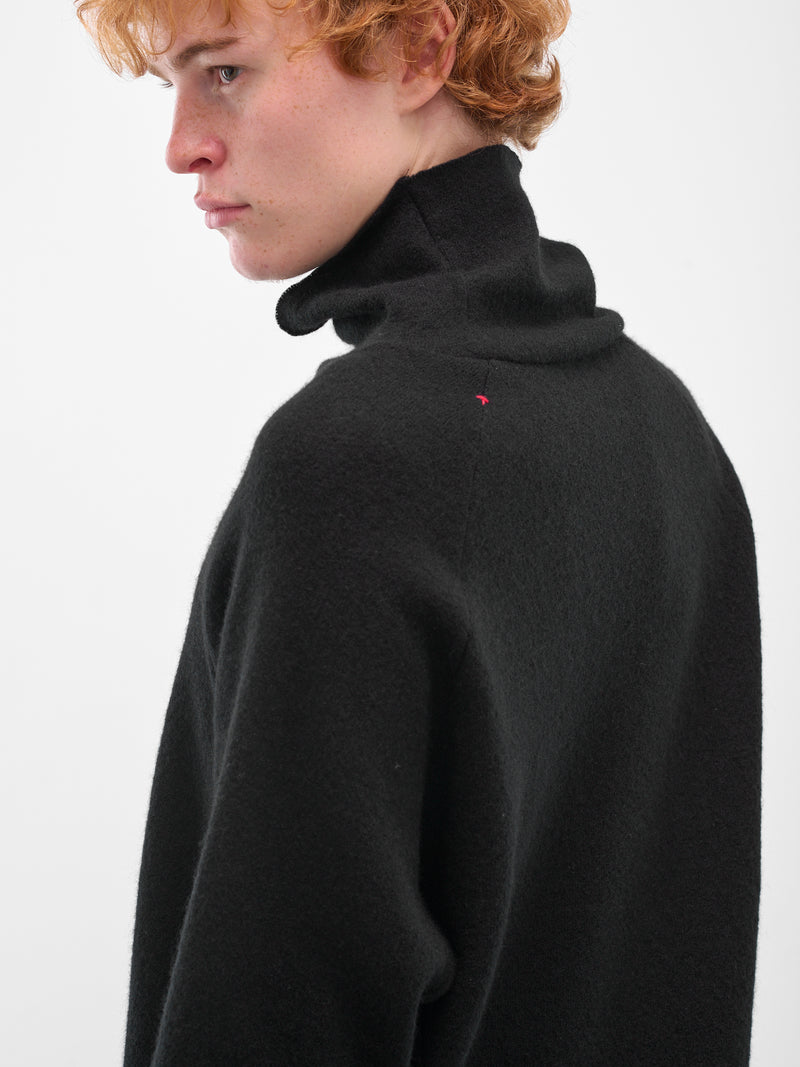 Black Alpaca Raglan Turtleneck Sweater (NT260DT-NWA-BLACK)