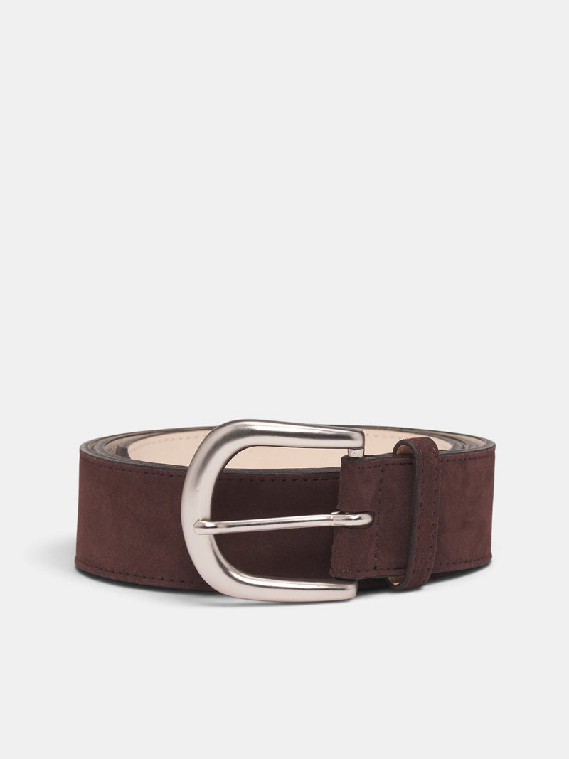 Brown Sheep Leather Mass Belt (OA-AW26-BLT-102-02-BROWN)
