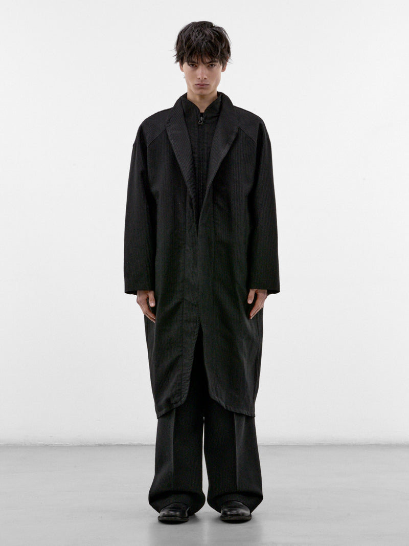 Lechner Black Wool-Alpaca Coat (OA-AW26-CT-102-01-BLACK)