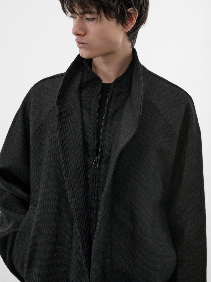 Lechner Black Wool-Alpaca Coat (OA-AW26-CT-102-01-BLACK)