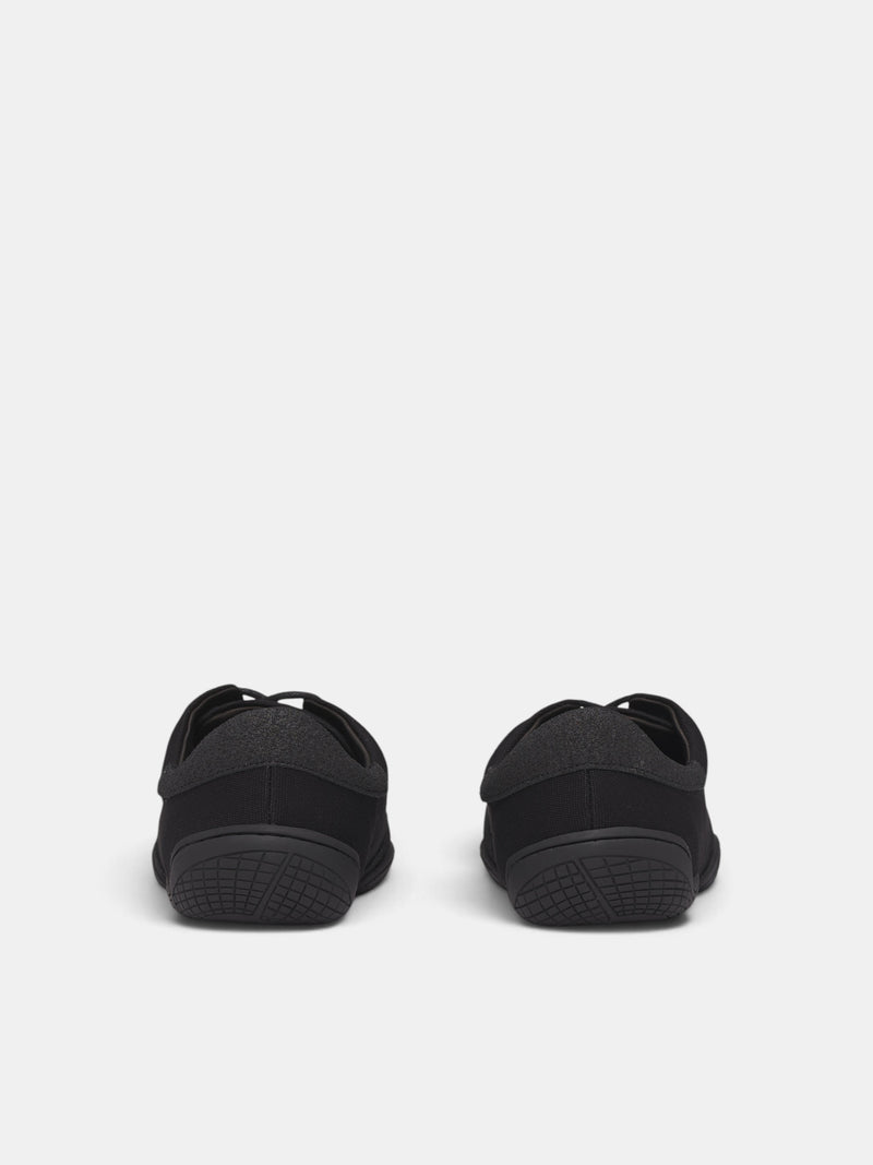 Black Canvas Noxis Low Sneakers (OA-AW26-SHO-102-03-BLACK)