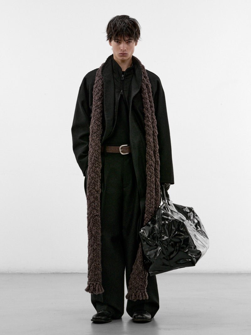 Lechner Black Wool-Alpaca Coat (OA-AW26-CT-102-01-BLACK)