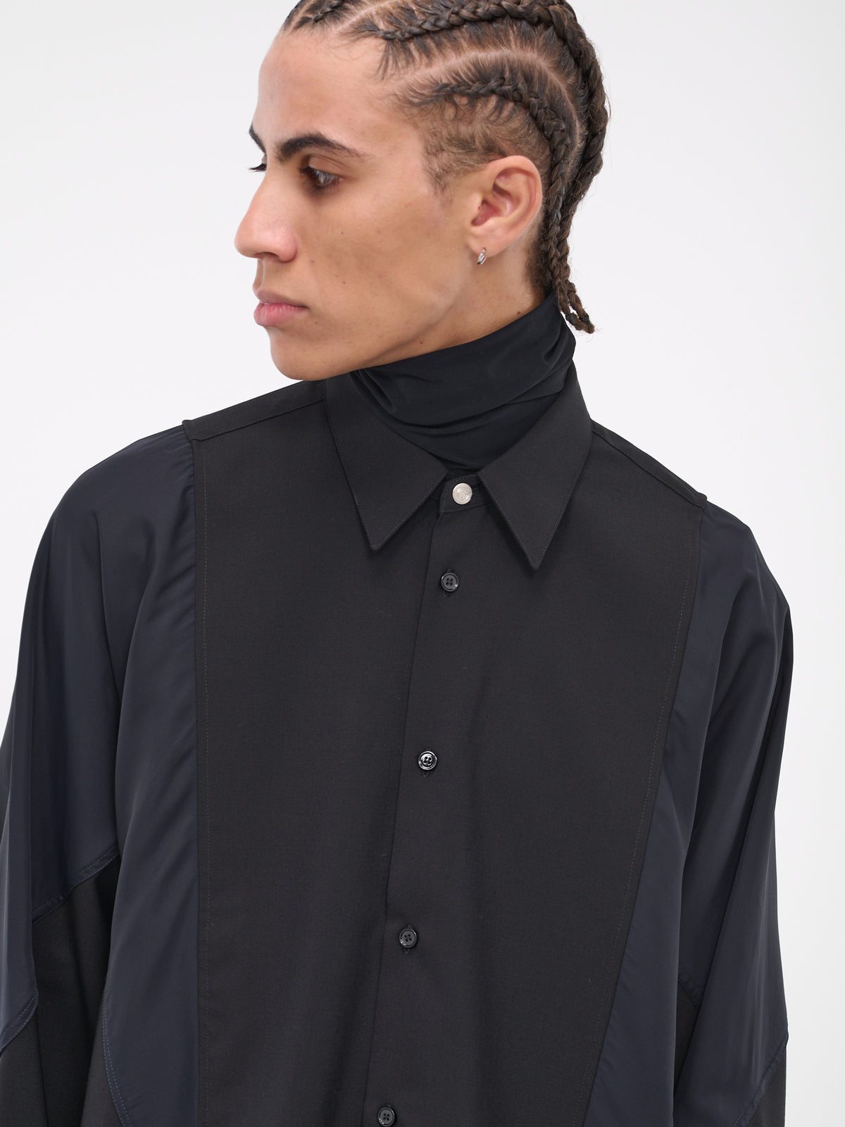 Paneled Shirt (OAU01-001-BLACK)