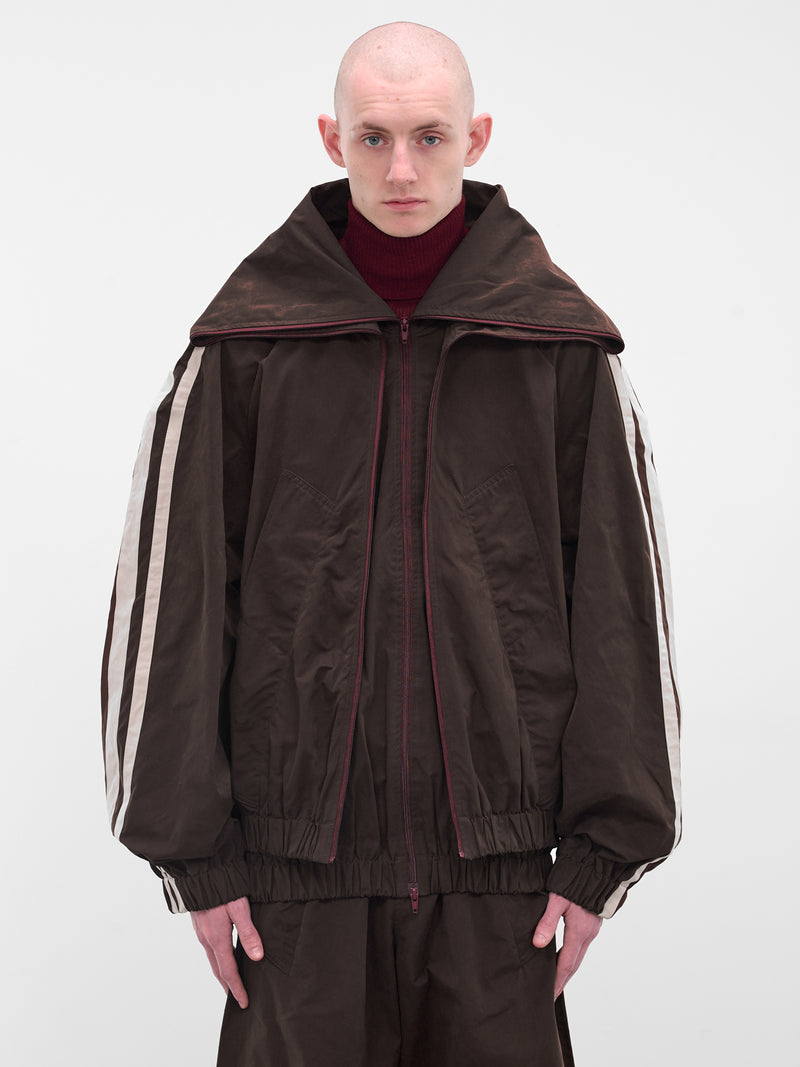 Brown Layered Fusion Track Jacket (OU-001-A-BROWN)