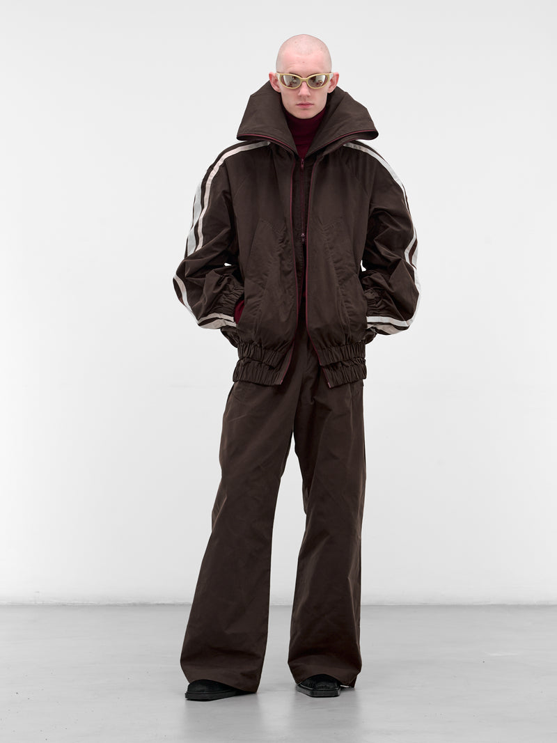 Brown Layered Fusion Track Jacket (OU-001-A-BROWN)