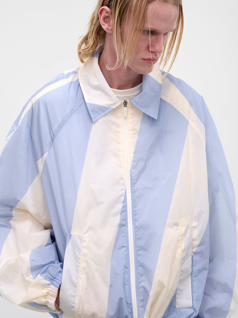 Nylon Diagonal Stripe Windbreaker Jacket (OUM00139AW00753-PRINT-MAXI-STR)