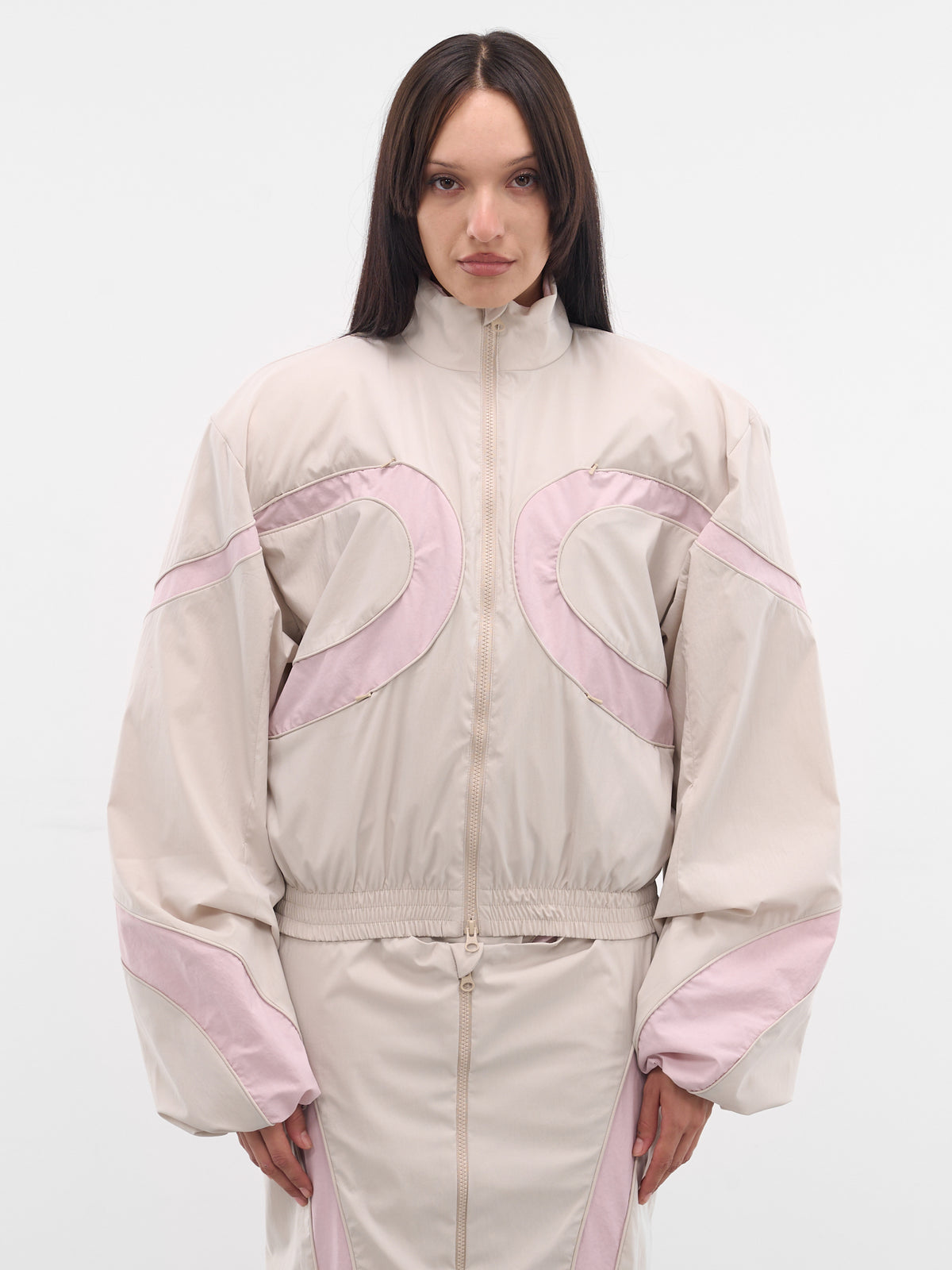 Beige Ronan Oversized Track Jacket (OW06-W15-810-BEIGE)