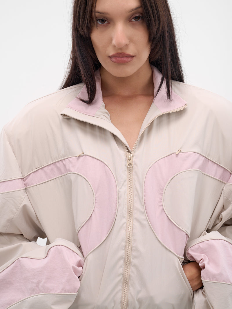 Beige Ronan Oversized Track Jacket (OW06-W15-810-BEIGE)