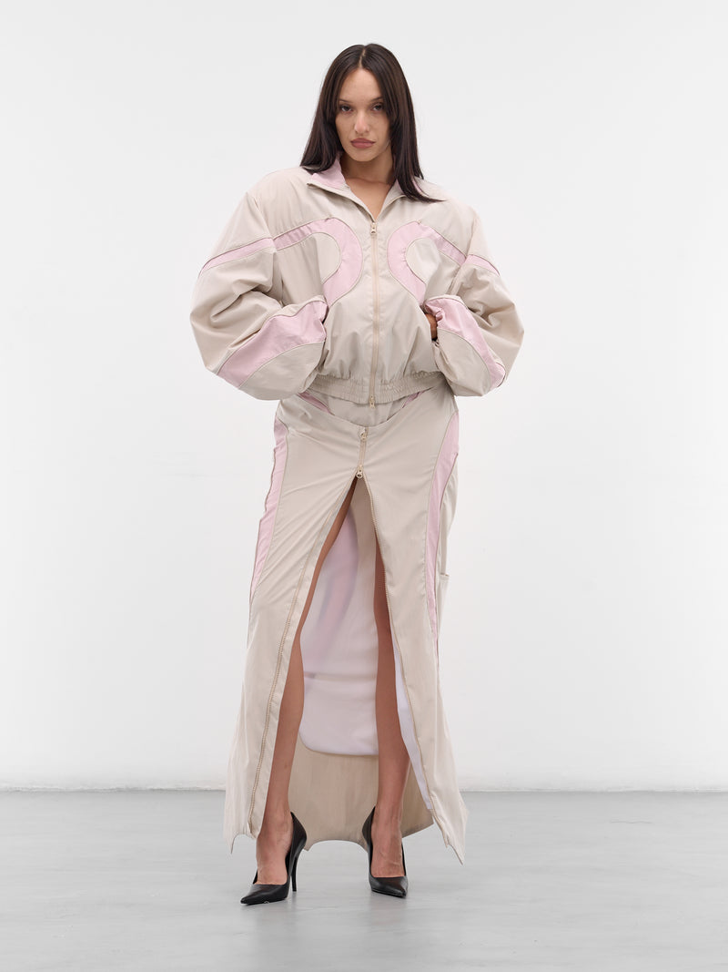 Beige Ronan Oversized Track Jacket (OW06-W15-810-BEIGE)