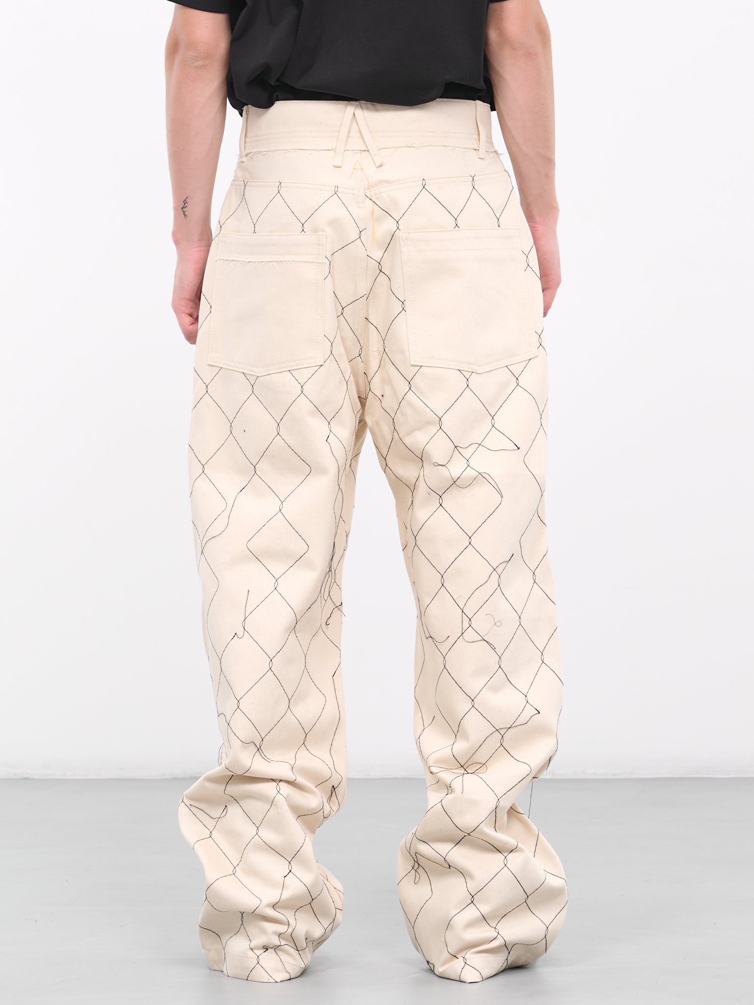 Big Fit Chain Link Denim Trousers (P001-NATURAL)