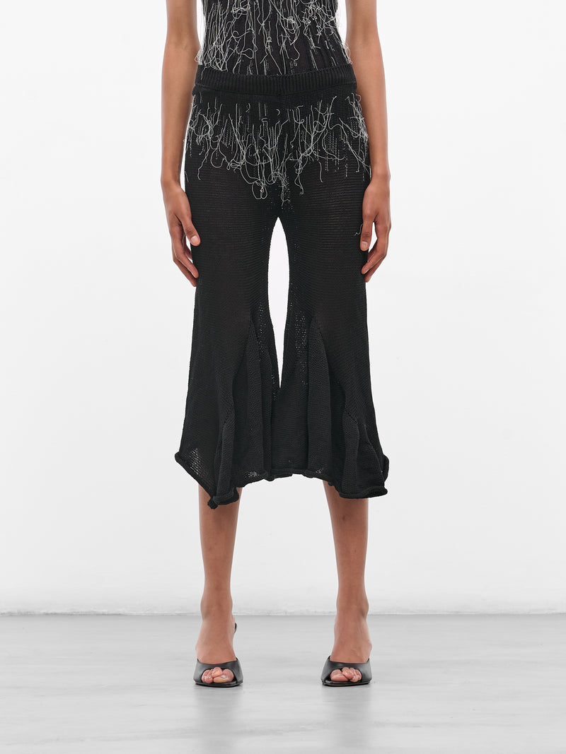 KRYSTAL PANIAGUA Knit Flared Capris | H.Lorenzo - front