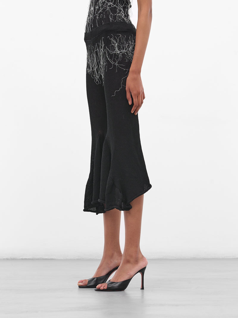 KRYSTAL PANIAGUA Knit Flared Capris | H.Lorenzo - side