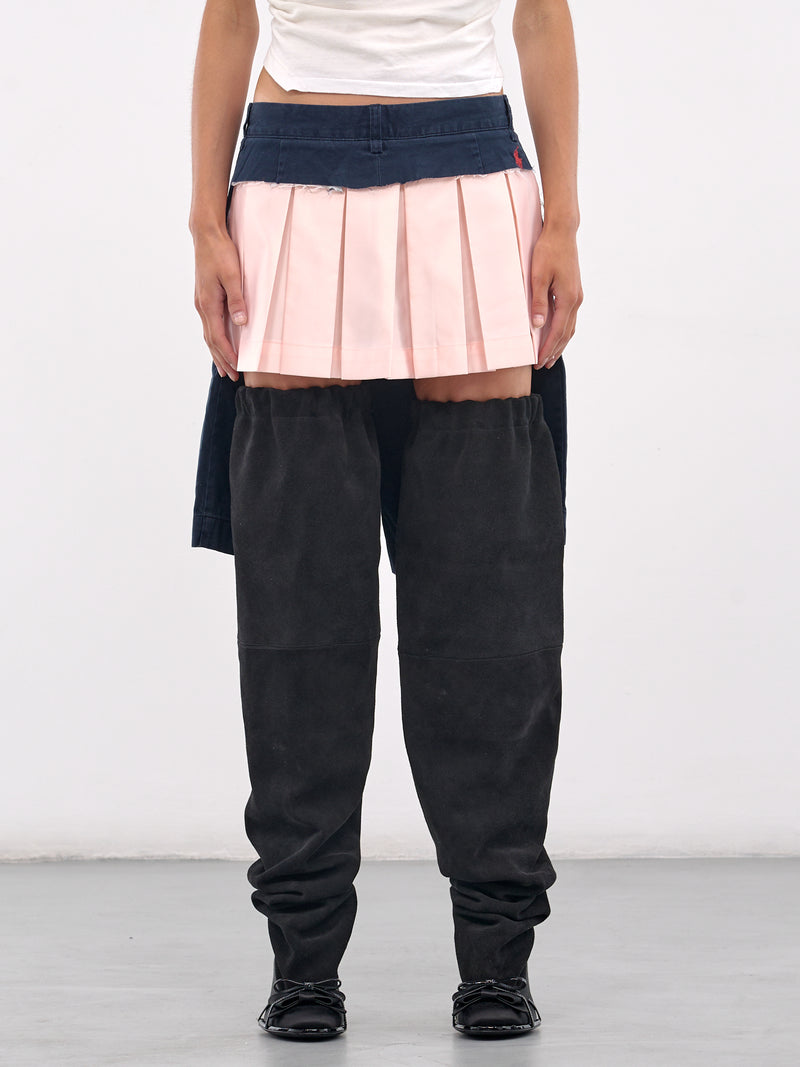 Reversible Cargo Skirt (P007COL1-ARMY-LIGHT-PINK)