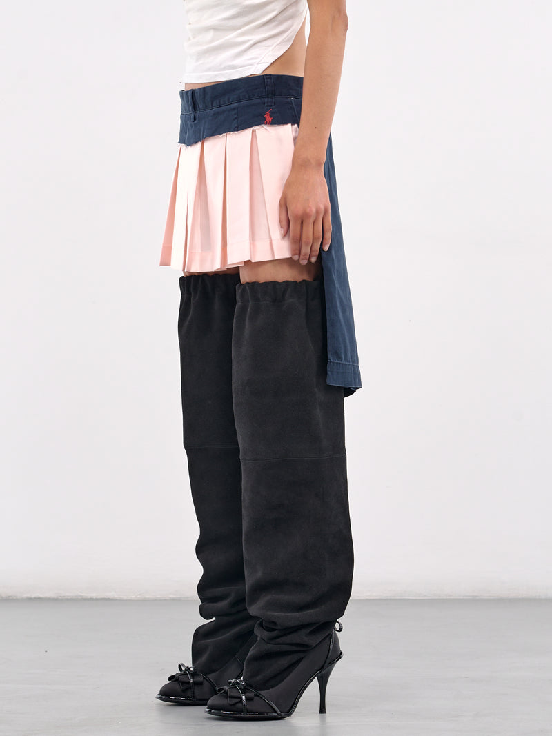 Reversible Cargo Skirt (P007COL1-ARMY-LIGHT-PINK)