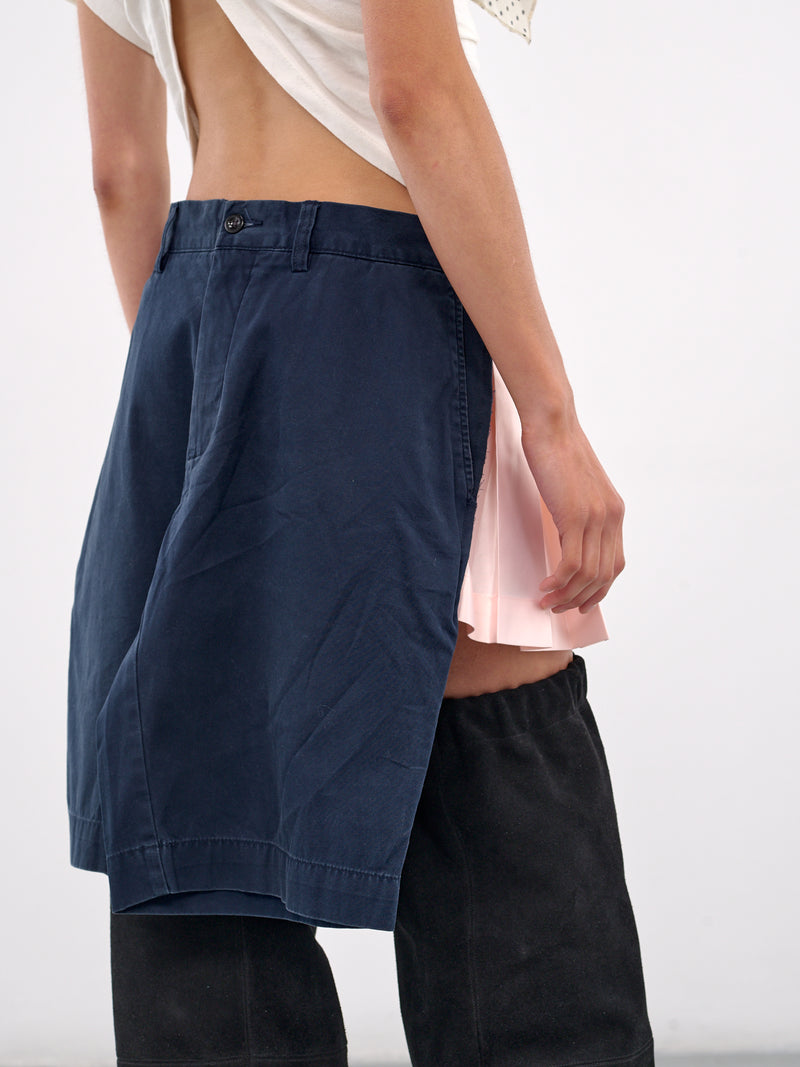 Reversible Cargo Skirt (P007COL1-ARMY-LIGHT-PINK)