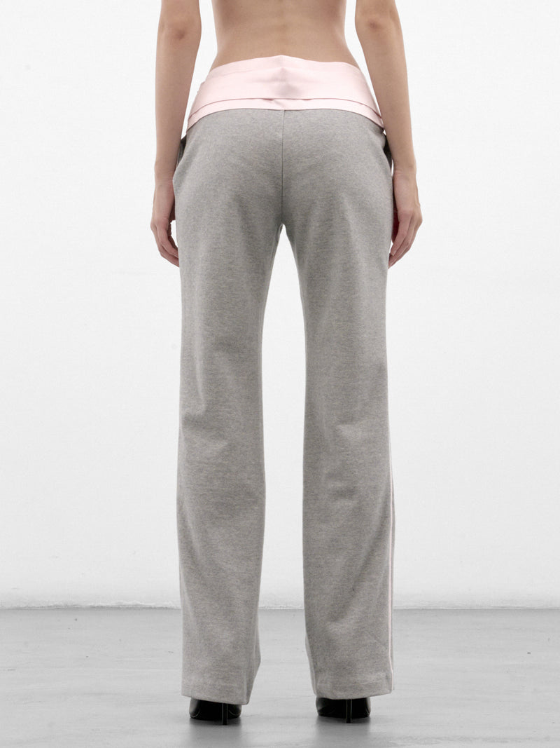 Gray Tuxedo Stripe Sweatpants (P02FW26 COL-2-GREY-PINK)