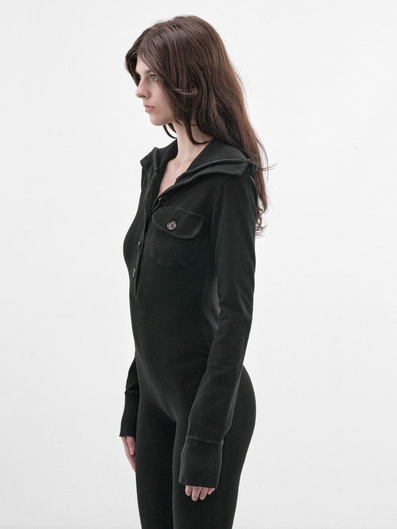 Black Cotton Onesie (P03-01-002BK-BLACK)