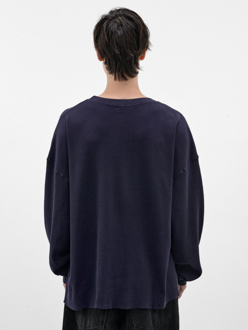 Navy Cotton Long Sleeve Tee (P03-03-021NV-NAVY)