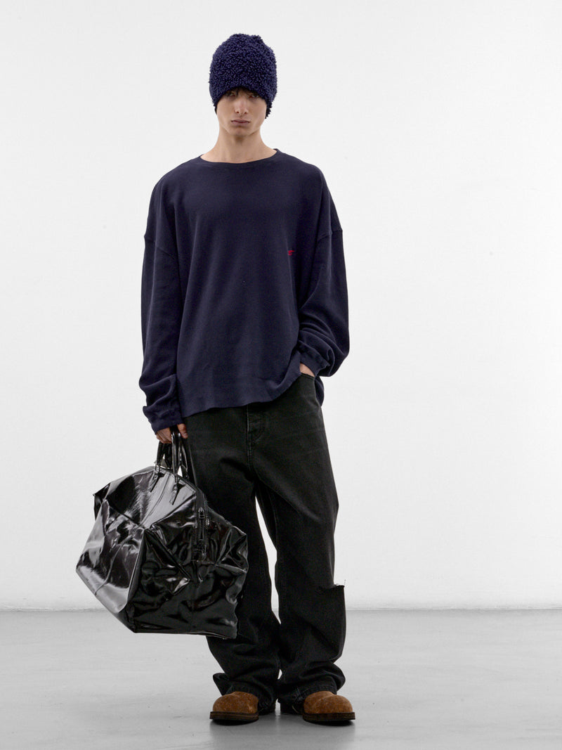 Navy Cotton Long Sleeve Tee (P03-03-021NV-NAVY)