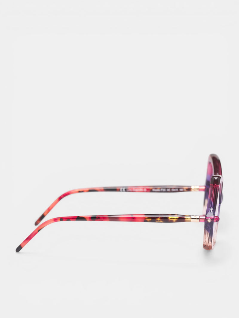 P30 Upside-Down Gradient Sunglasses (P30-54-15-NE-VIOLET-ORANGE)