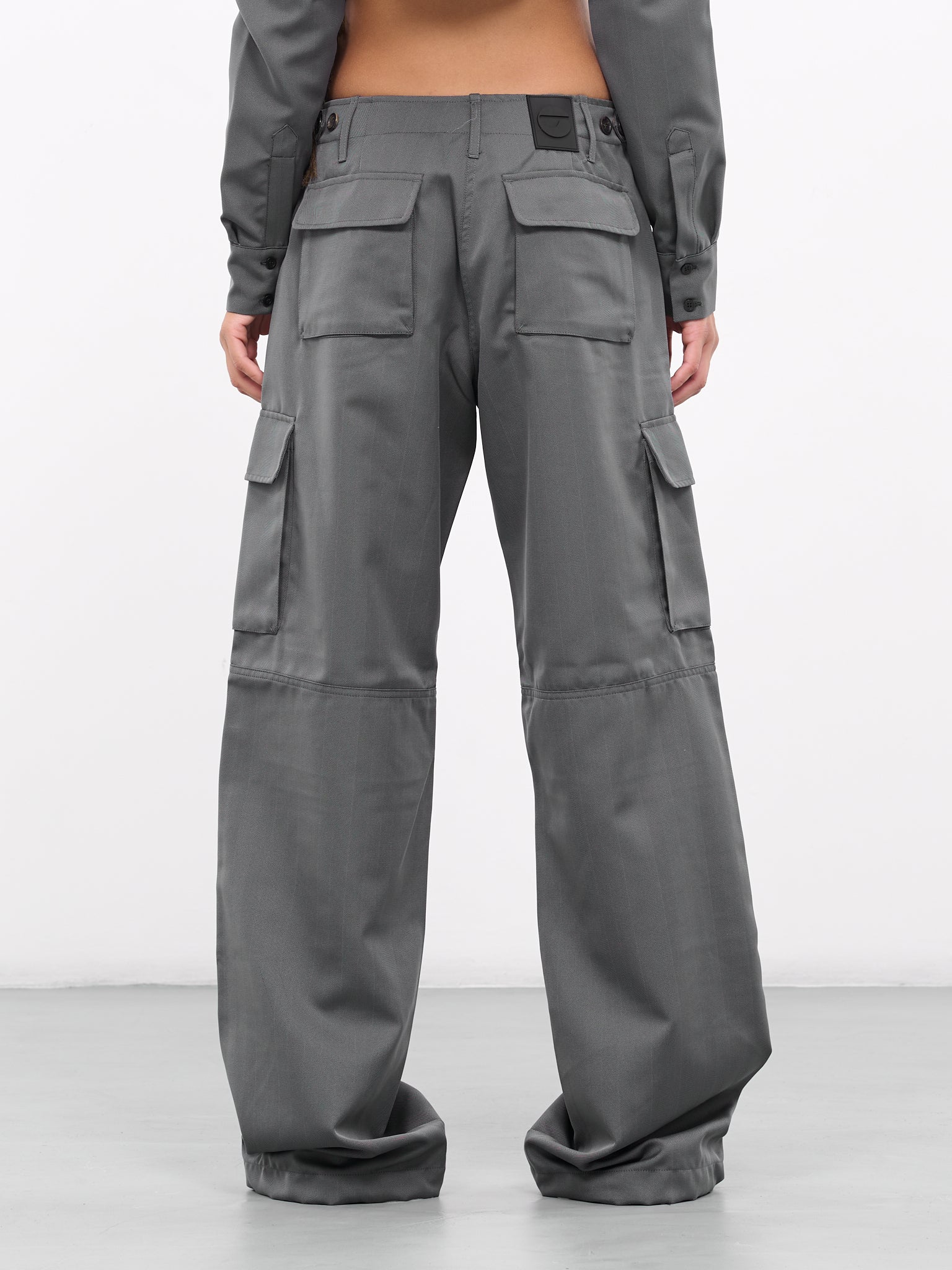 Tailored Cargo Pants (P40823-BLACK-GREY)