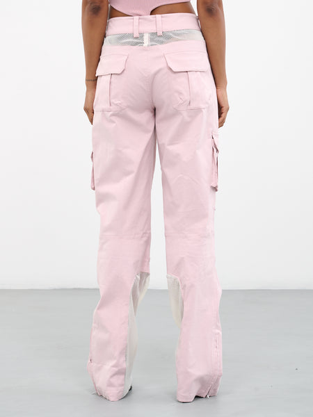 [PAKUA] / ☆ RIBBON BUCKLE CARGO PANTS / PINK Parachute Oversized Cargo Pants 2023 Summer New Sweatpants