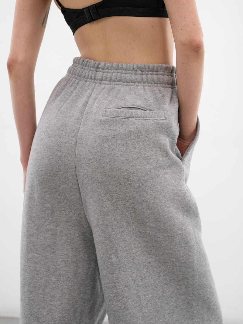 Gray Cotton Baggy Elongated Sweatpants (PA01012-GREY-MARLE)
