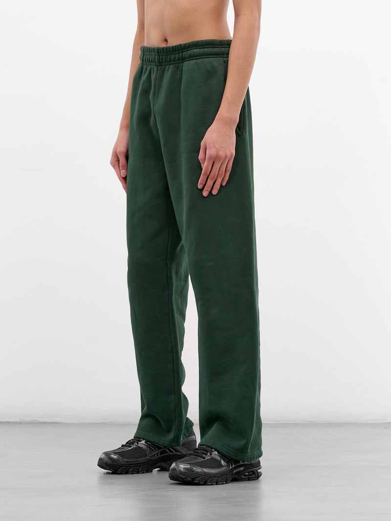 Green Cotton Straight Leg Sweatpants (PA04012-COLLEGE-GREEN)