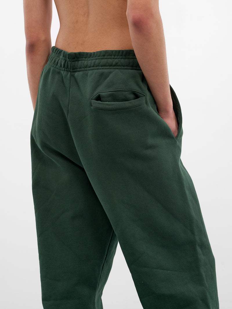 Green Cotton Straight Leg Sweatpants (PA04012-COLLEGE-GREEN)